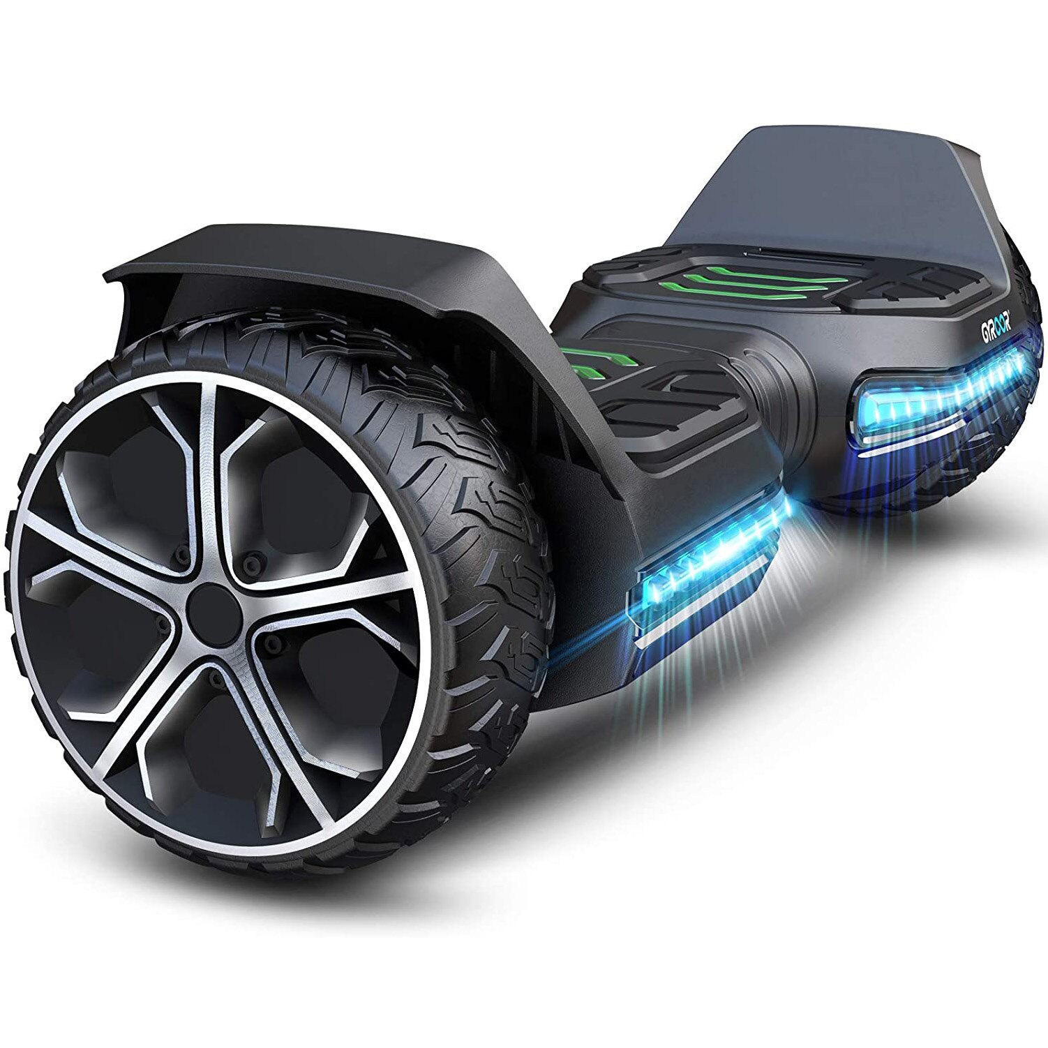 Fotografie Hoverboard Gyroor G5 OFF ROAD Roti 6.5 inchi, Autonomie 6-13 KM, Viteza max 12 Km/h, Putere Motor 2x250W, Lumini LED