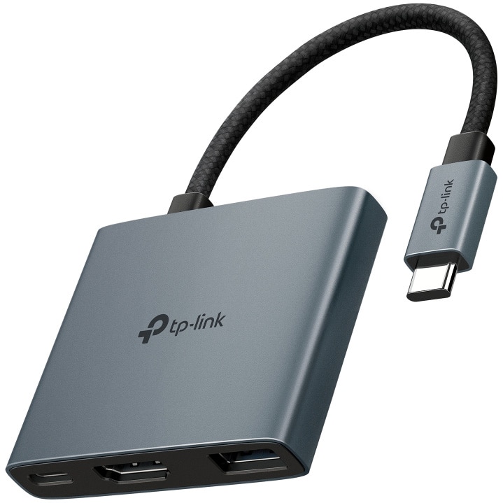 Fotografie Hub USB Type-C TP-Link UH3020C, 3-in-1 , 1 x HDMI, 1 x PD USB-C 100W, 1 x USB 3.0, carcasa aluminiu