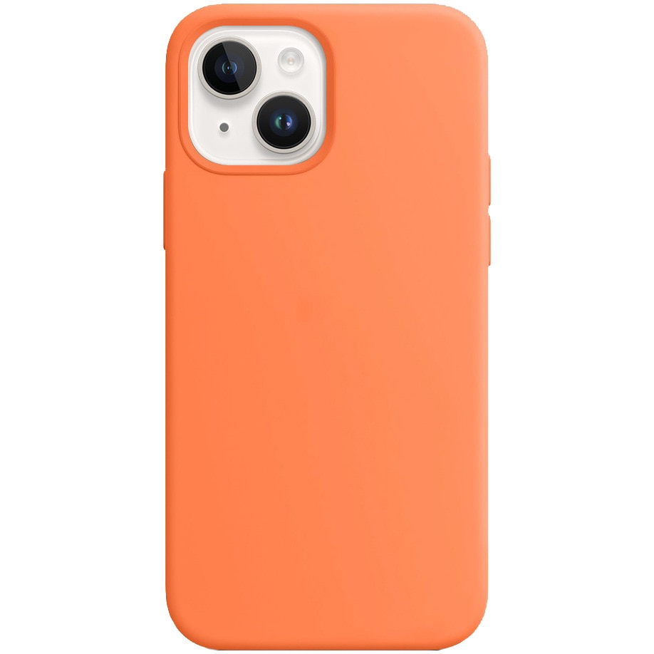 Fotografie Husa de protectie A+ pentru iPhone 15, magnetic, silicon, portocaliu