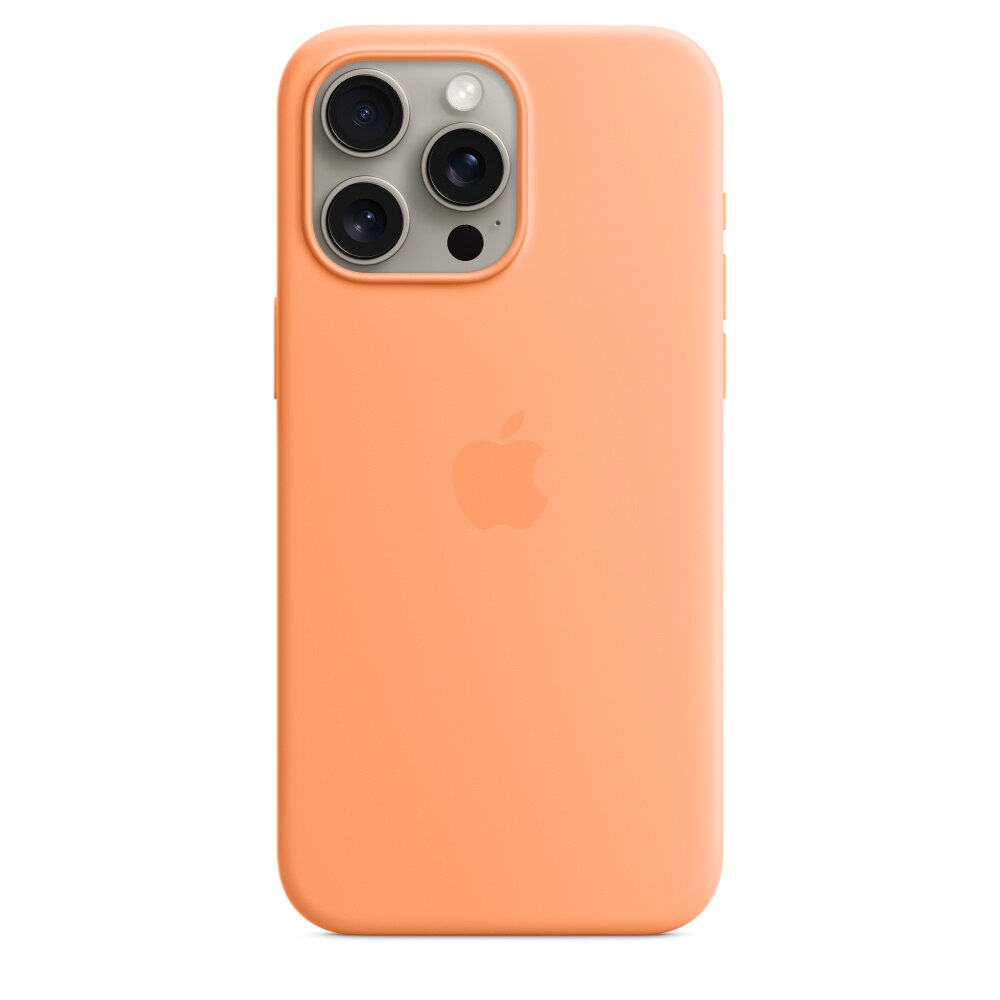 Fotografie Husa de protectie Apple Silicone Case with MagSafe pentru iPhone 15 Pro Max, Orange Sorbet