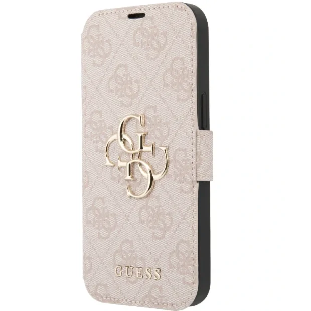 Fotografie Husa de protectie book Guess PU Leather 4G Metal Logo pentru iPhone 15, Pink