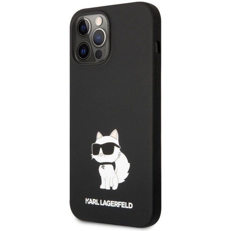 Fotografie Husa de protectie Choupette NFT Karl Lagerfeld silicon lichid pentru iPhone 13 Pro, Negru