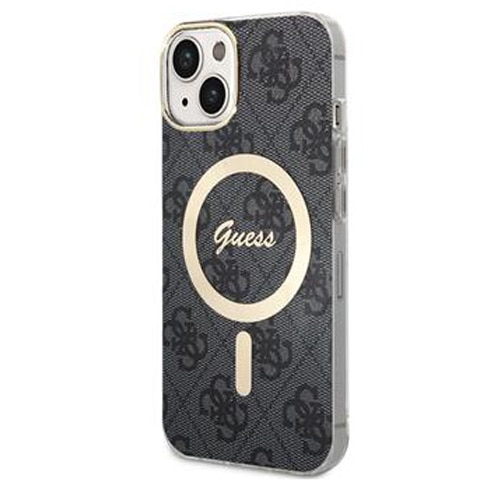 Fotografie Husa de protectie Cover Guess 4G IML MagSafe pentru iPhone 15, Negru