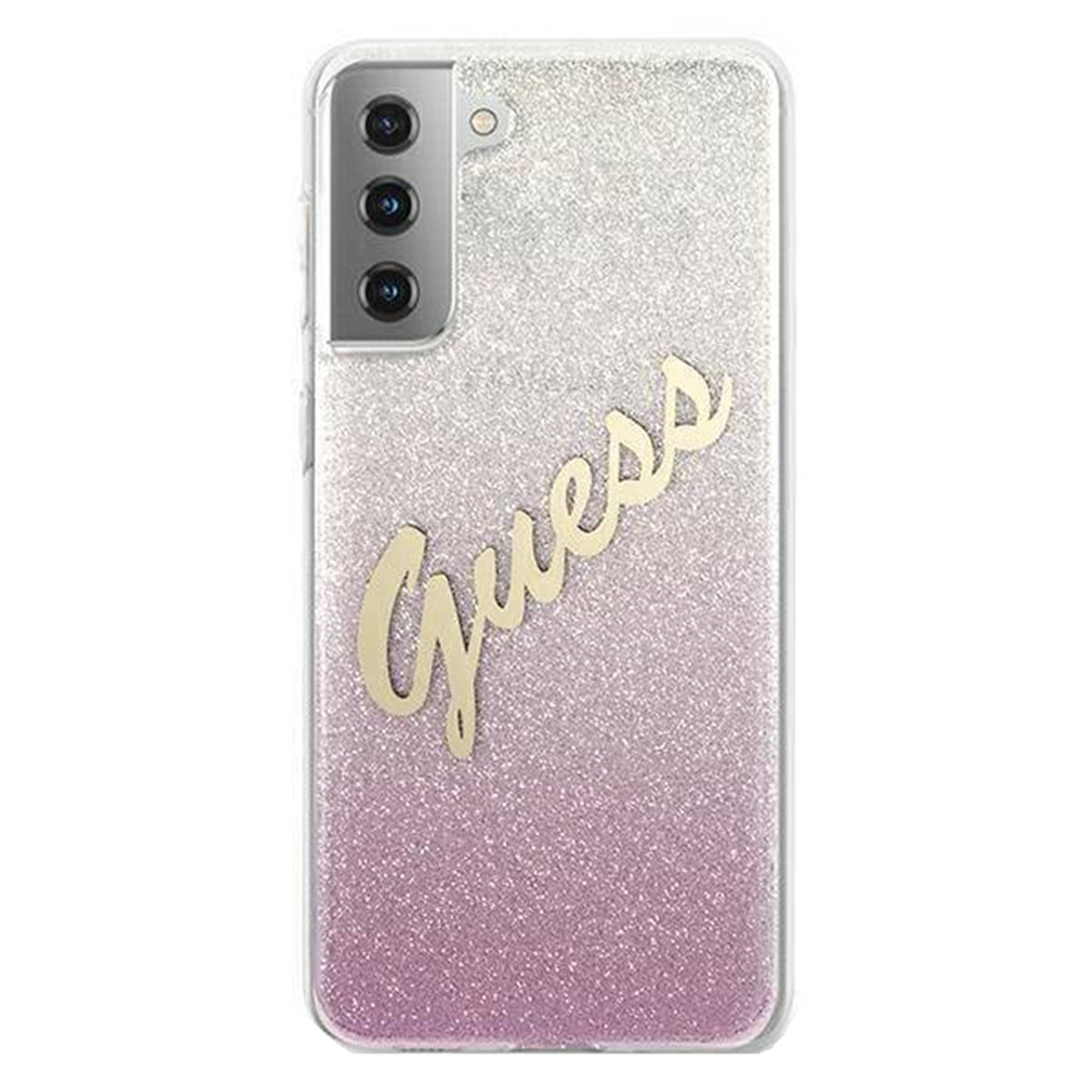 Fotografie Husa de protectie Cover Guess Glitter Gradient pentru Samsung Galaxy S21 Plus GUHCS21MPCUGLSPI, Pink