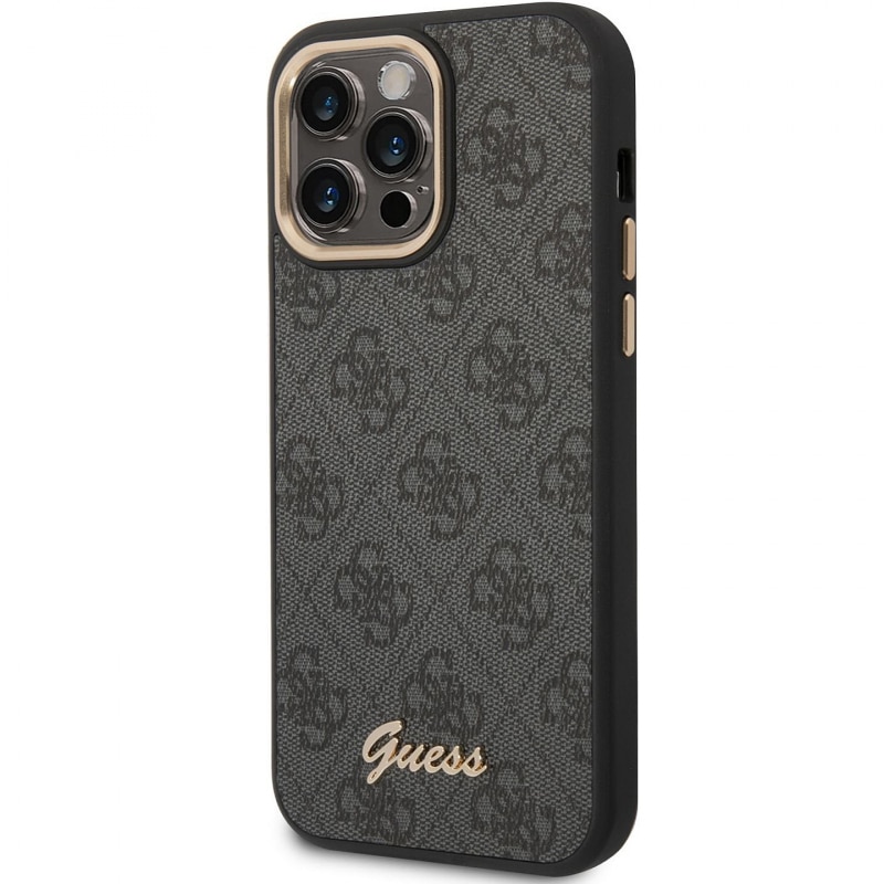 Fotografie Husa de protectie Guess PC/TPU 4G metalic pentru iPhone 14 Pro, Negru