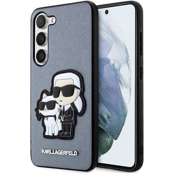 Fotografie Husa de protectie Karl Lagerfeld Saffiano Karl & Choupette pentru Samsung Galaxy S23+, Gri