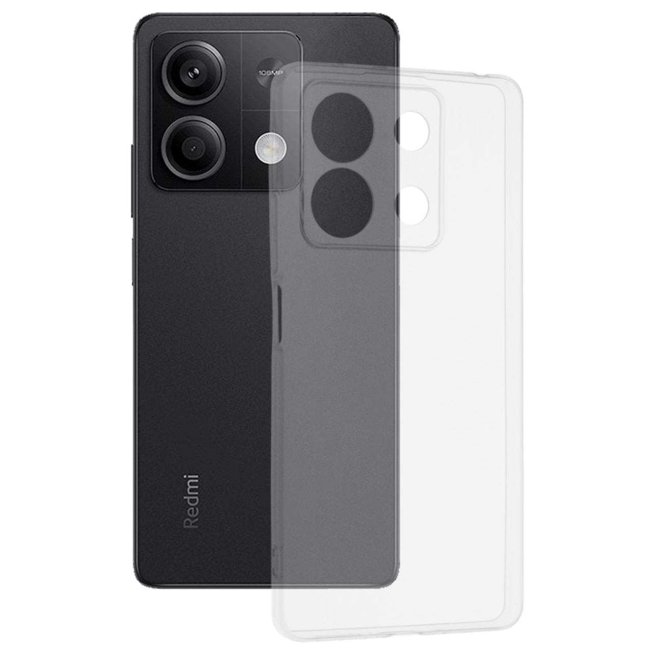 Fotografie Husa de protectie Lemontti Silicon Clear pentru Xiaomi Redmi Note 13 5G, Transparent