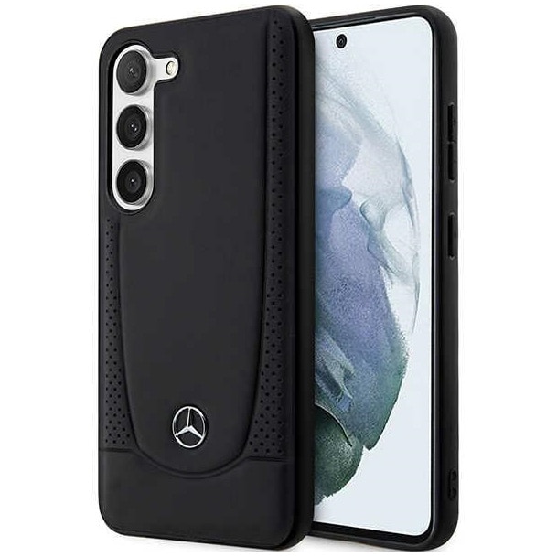 Fotografie Husa de protectie Mercedes Leather Urban pentru Samsung Galaxy S23, Negru