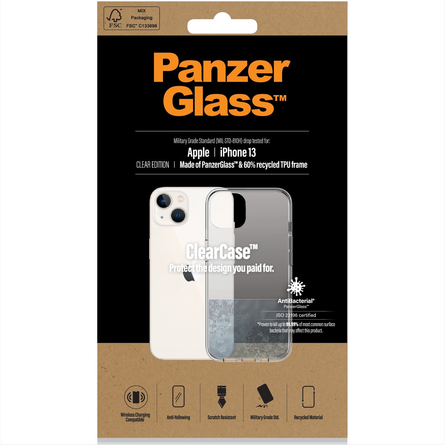 Fotografie Husa de protectie PanzerGlass 313 pentru Apple iPhone 13, Transparenta