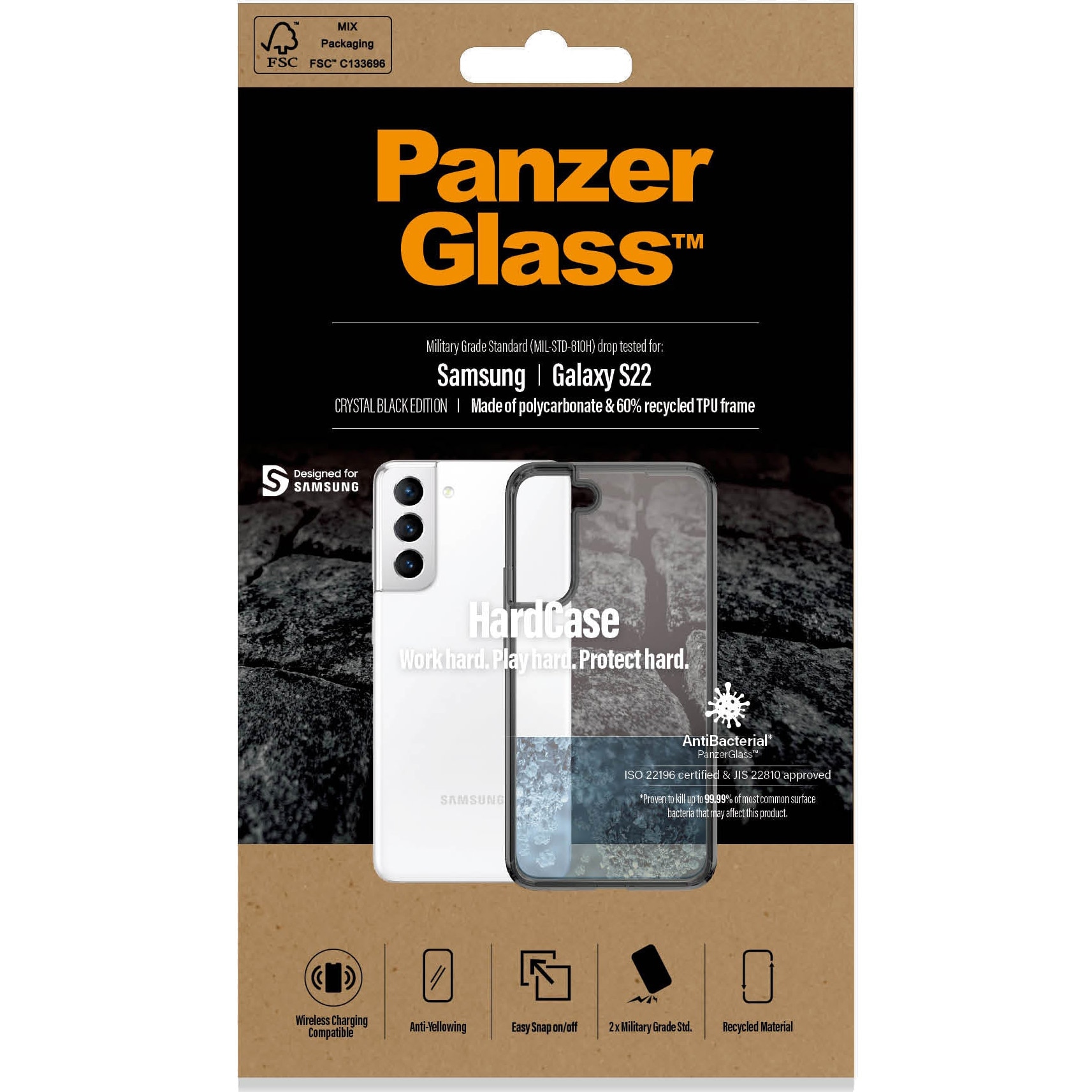 Fotografie Husa de protectie PanzerGlass 371 pentru Samsung Galaxy S22, Black