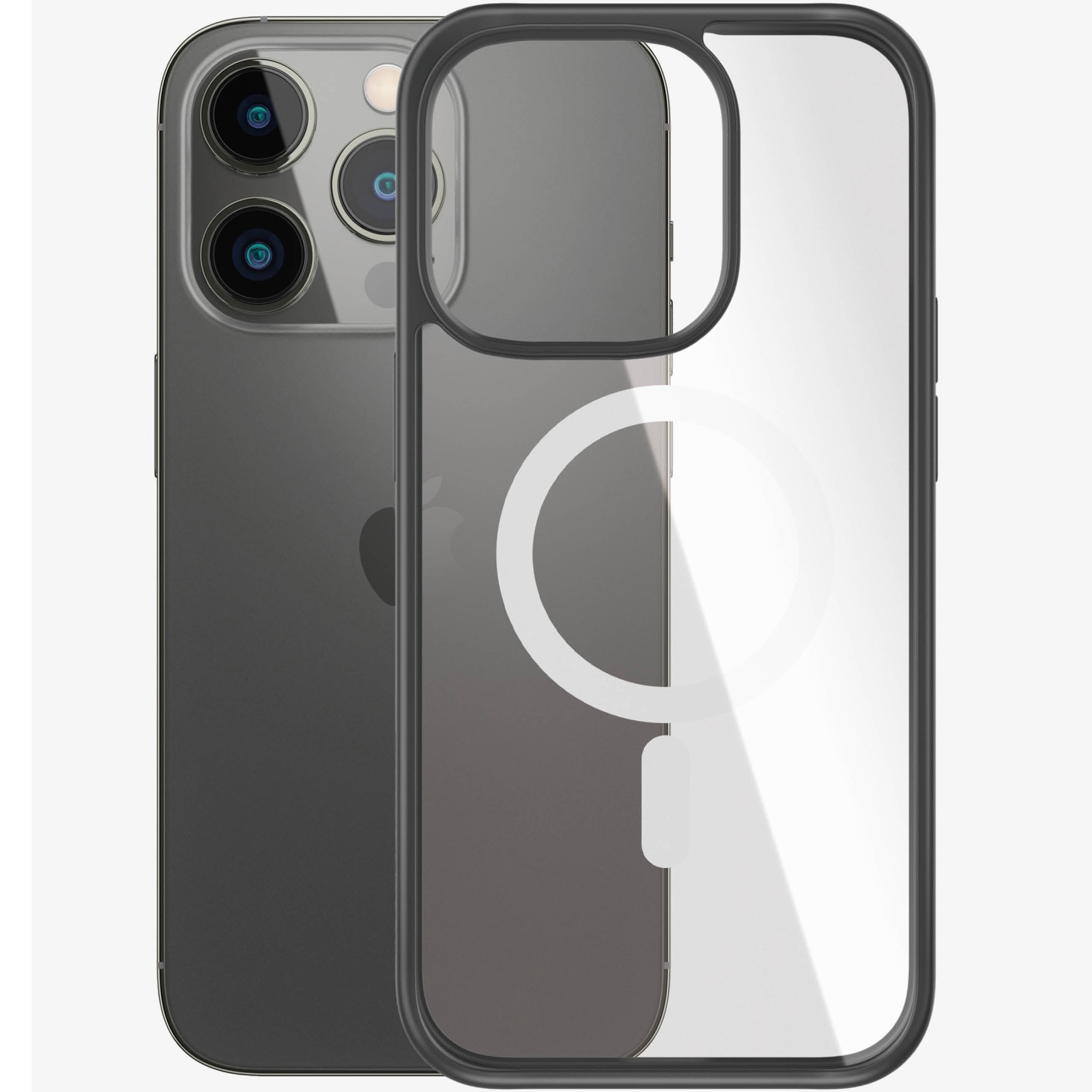 Fotografie Husa de protectie PanzerGlass MagSafe pentru Apple iPhone 14 Pro, Transparenta/rama Neagra