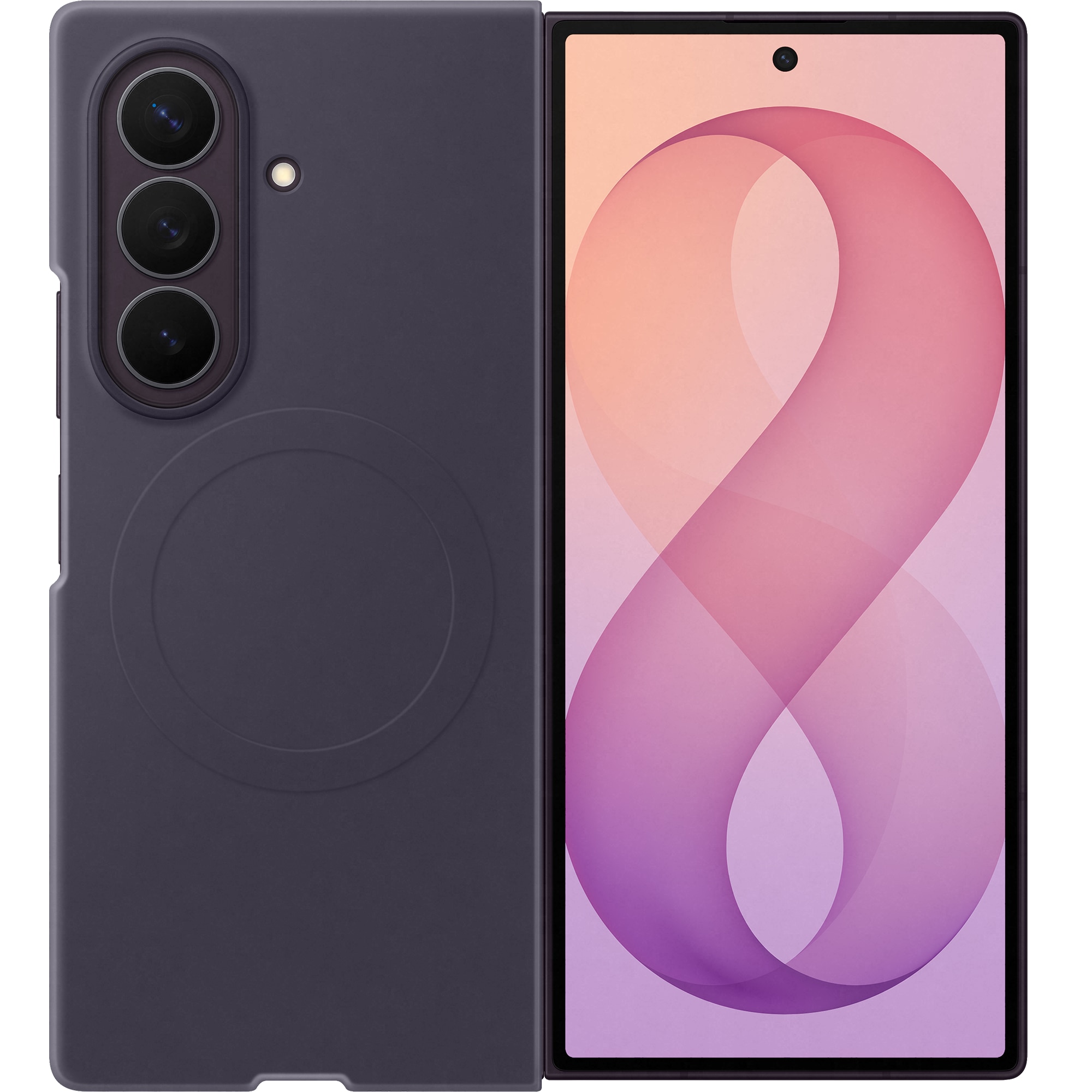 Fotografie Husa de protectie Samsung pentru Galaxy Fold8 Ultra, Silicone Magnet, Violet