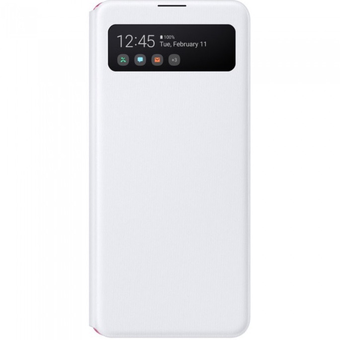 Fotografie Husa de protectie Samsung S View Wallet Cover pentru Galaxy A41 (2020), White