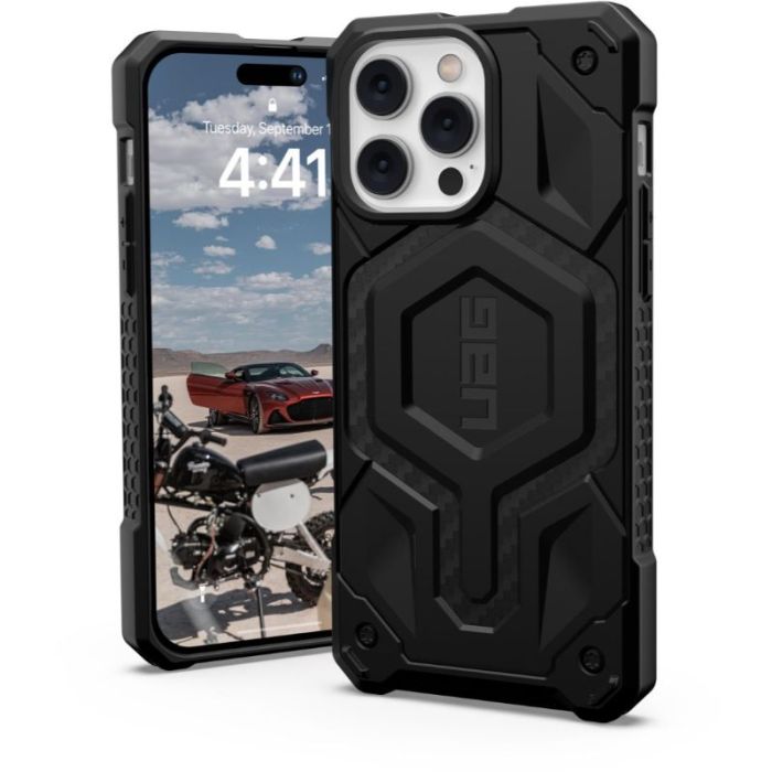 Fotografie Husa de protectie UAG Monarch Pro Magsafe pentru iPhone 14 Pro Max, Carbon Fiber