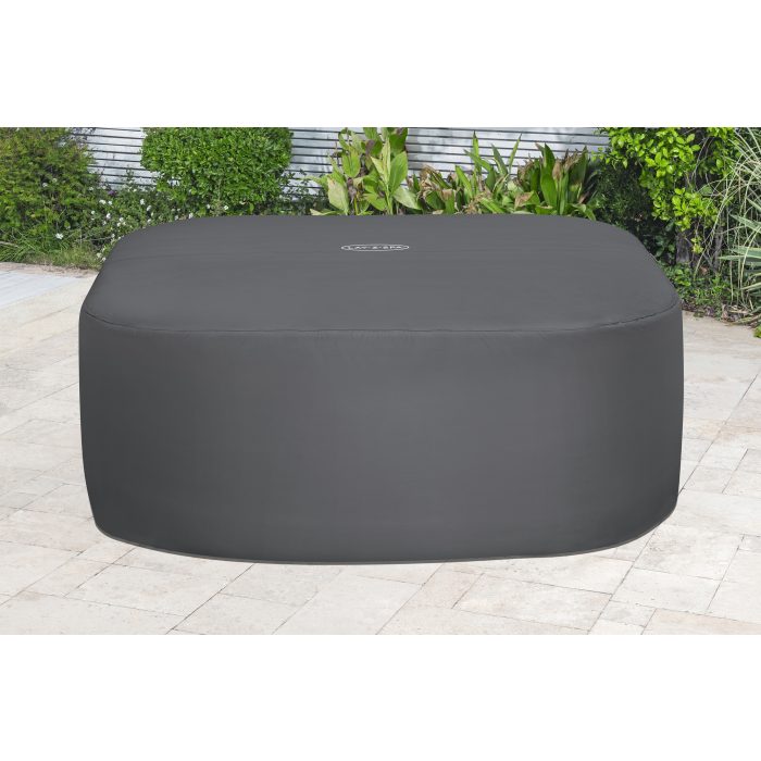 Fotografie Husa pentru cada cu hidromasaj Bestway, LAY-Z-SPA Xtras EnergySense Plus Thermo, patrata, gri, 201 x 201 x 80 cm