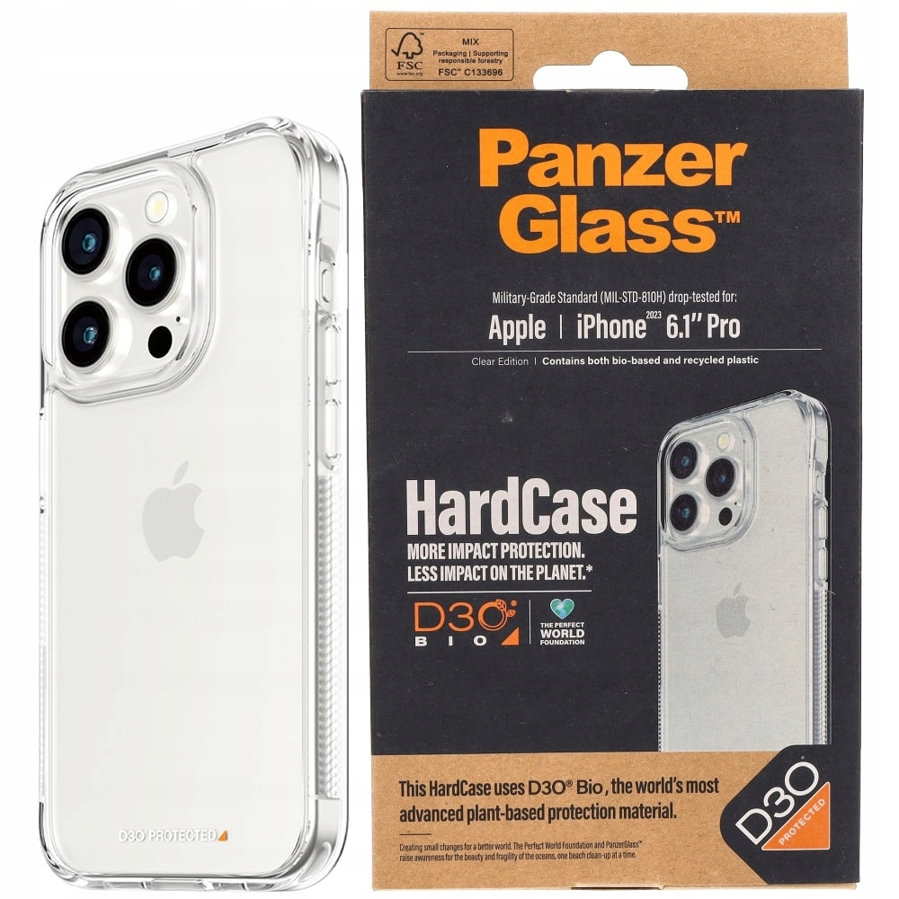Fotografie Husa pentru iPhone 15 Pro, PanzerGlass, Transparent