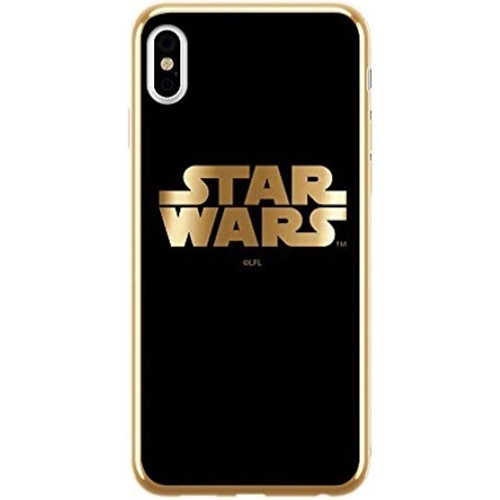 Fotografie Husa telefon Star Wars, Compatibila cu Apple iPhone X/XS, Silicon TPU, Negru/Auriu