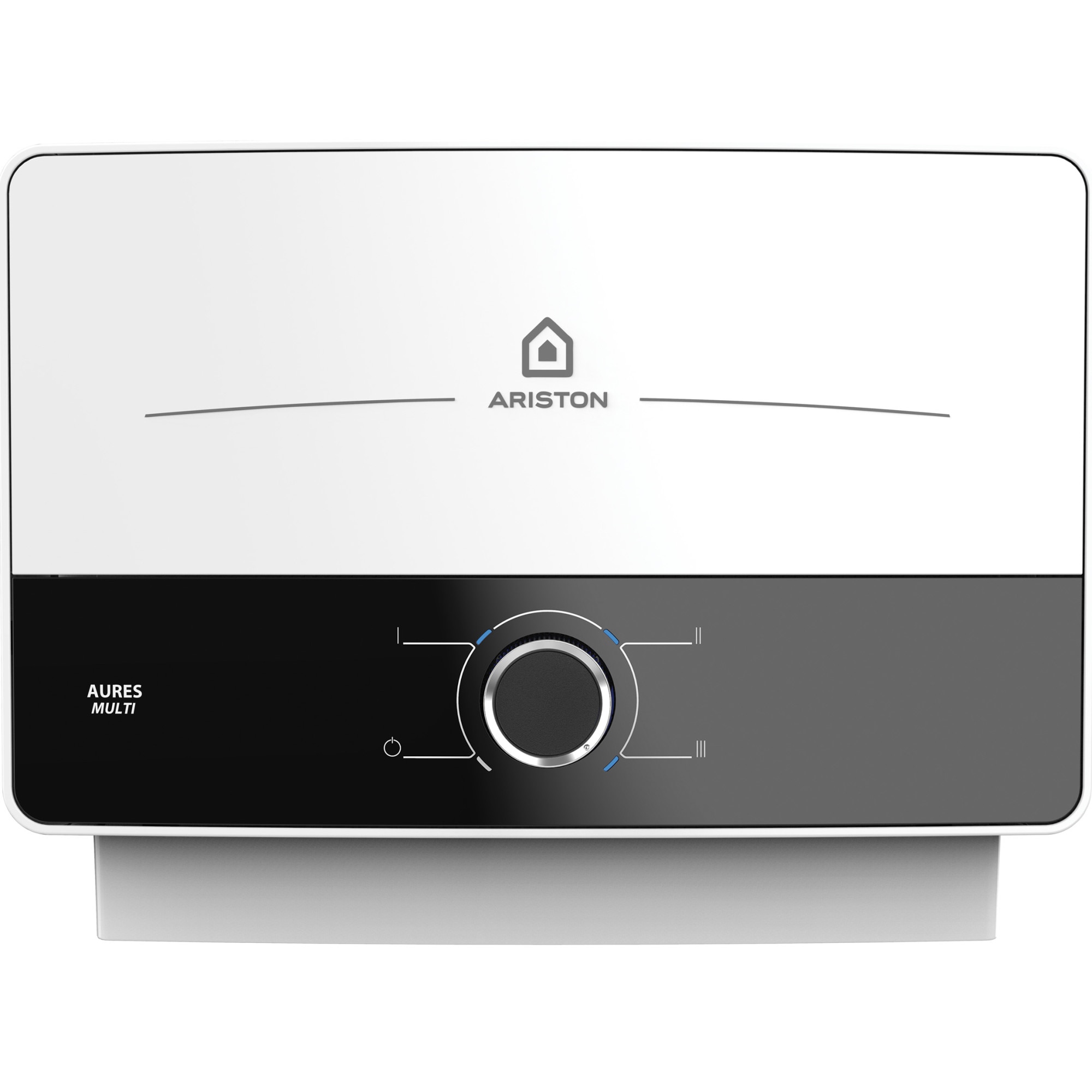 Fotografie Incalzitor instant electric pentru apa Ariston AURES MULTI, Instalare multi-point, Protectie electrica IP25, Termostat cu siguranta dubla, 3 trepte putere, Senzor de debit, Supapa de siguranta externa