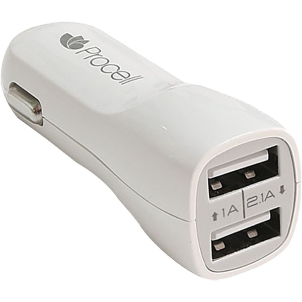 Fotografie Incarcator Auto Procell, Dual USB, 2.1A, cablu micro USB