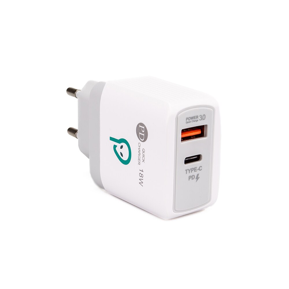 Fotografie Incarcator retea Spacer Quick Charge 18W USB Type-C PD si USB Quick Charge