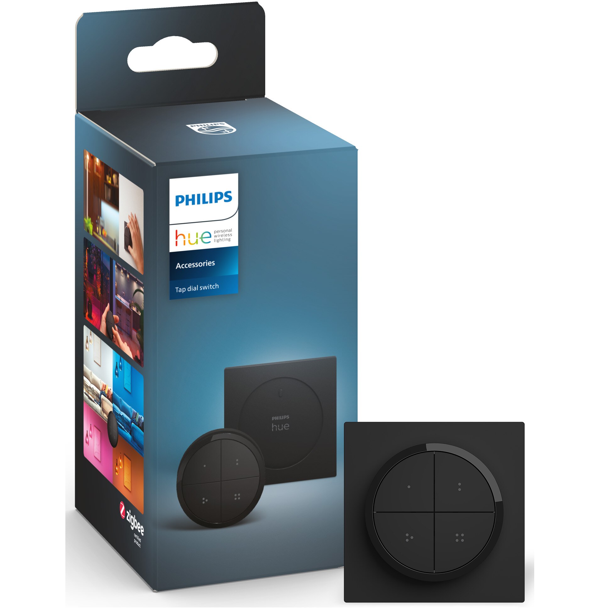 Fotografie Intrerupator Philips Hue Tap, Wireless, 4 butoane configurabile, IP20, 6cm, Negru