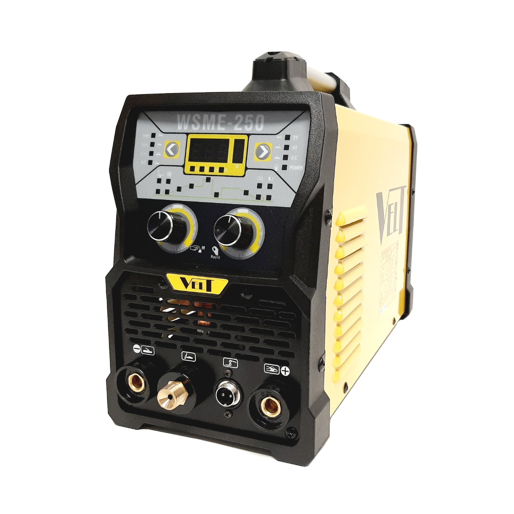 Fotografie Invertor Digital Velt WSME 250 230V TIG/MMA (AC/DC) Aluminiu
