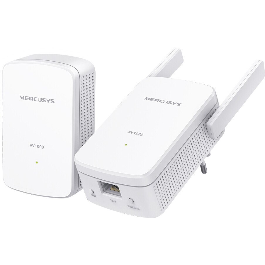 Fotografie Kit Adaptor Powerline Mercusys MP510 KIT, AV1000 Gigabit, 2 antene Wi-Fi