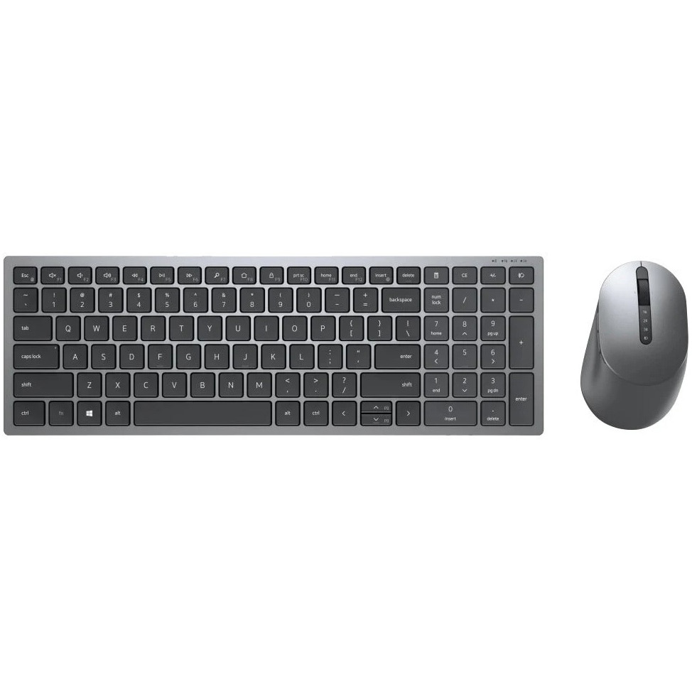 Fotografie Kit Tastatura + Mouse Dell Multi-Device KM7120W, 2.4GHz&Bluetooth 5.0, Layout US Intl