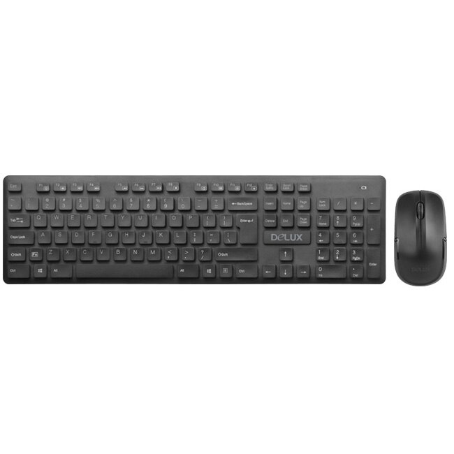 Fotografie Kit Tastatura + Mouse Delux KA150G, Wireless, Negru