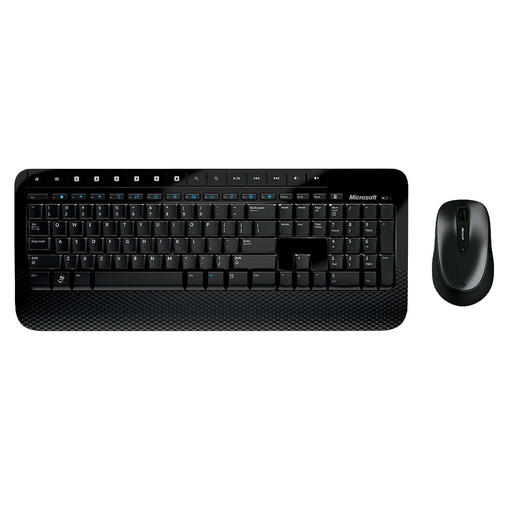 Fotografie Kit Tastatura + Mouse Microsoft Desktop 2000, Wireless, Negru
