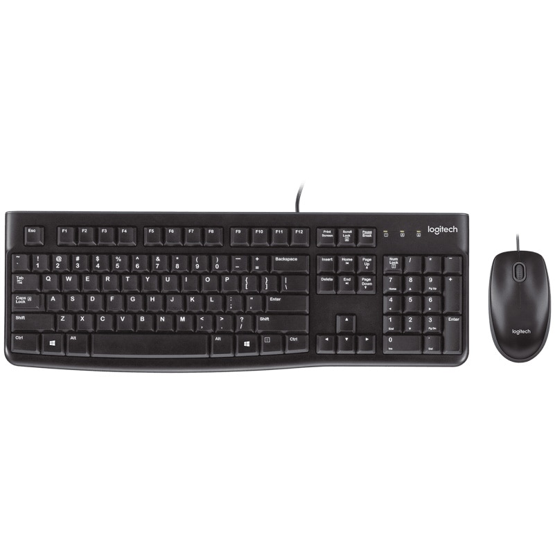 Fotografie Kit tastatura si mouse Logitech MK120, Negru