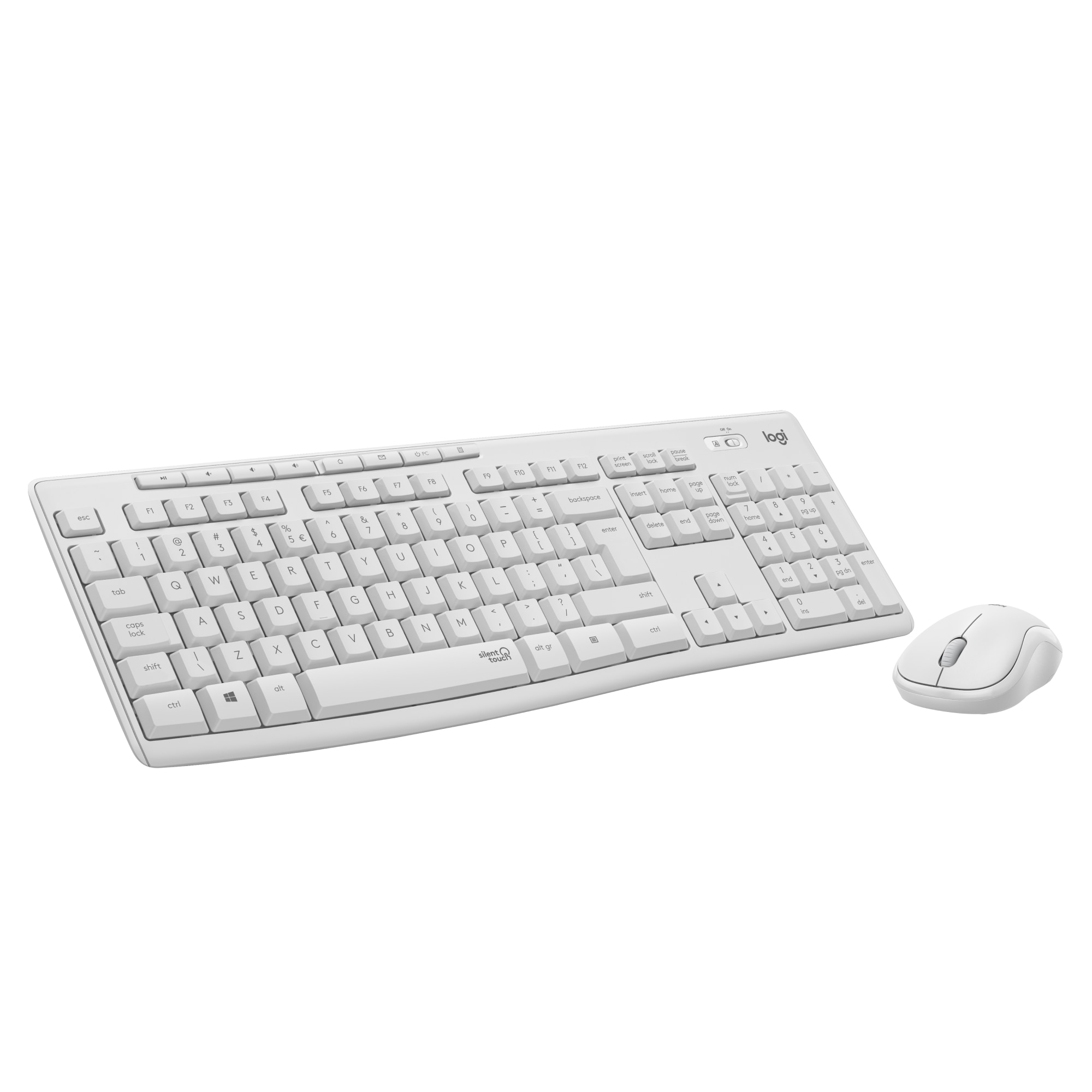 Fotografie Kit Tastatura si mouse Logitech MK295 Silent Wireless, Layout Maghiara (920-009873), alb