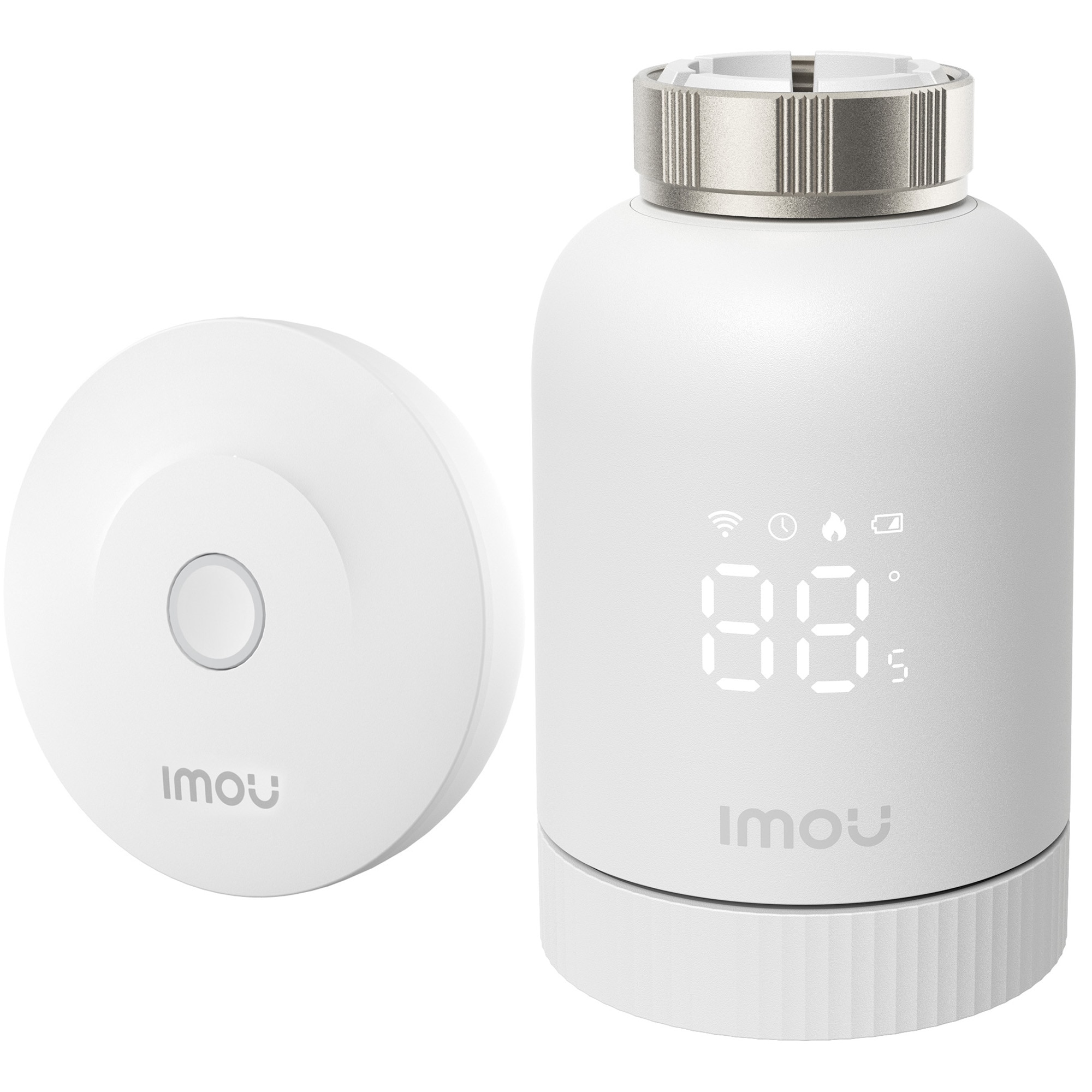 Fotografie Kit termostat inteligent Imou KIT-TRV1-EU-2, ZigBee, control vocal, Alb