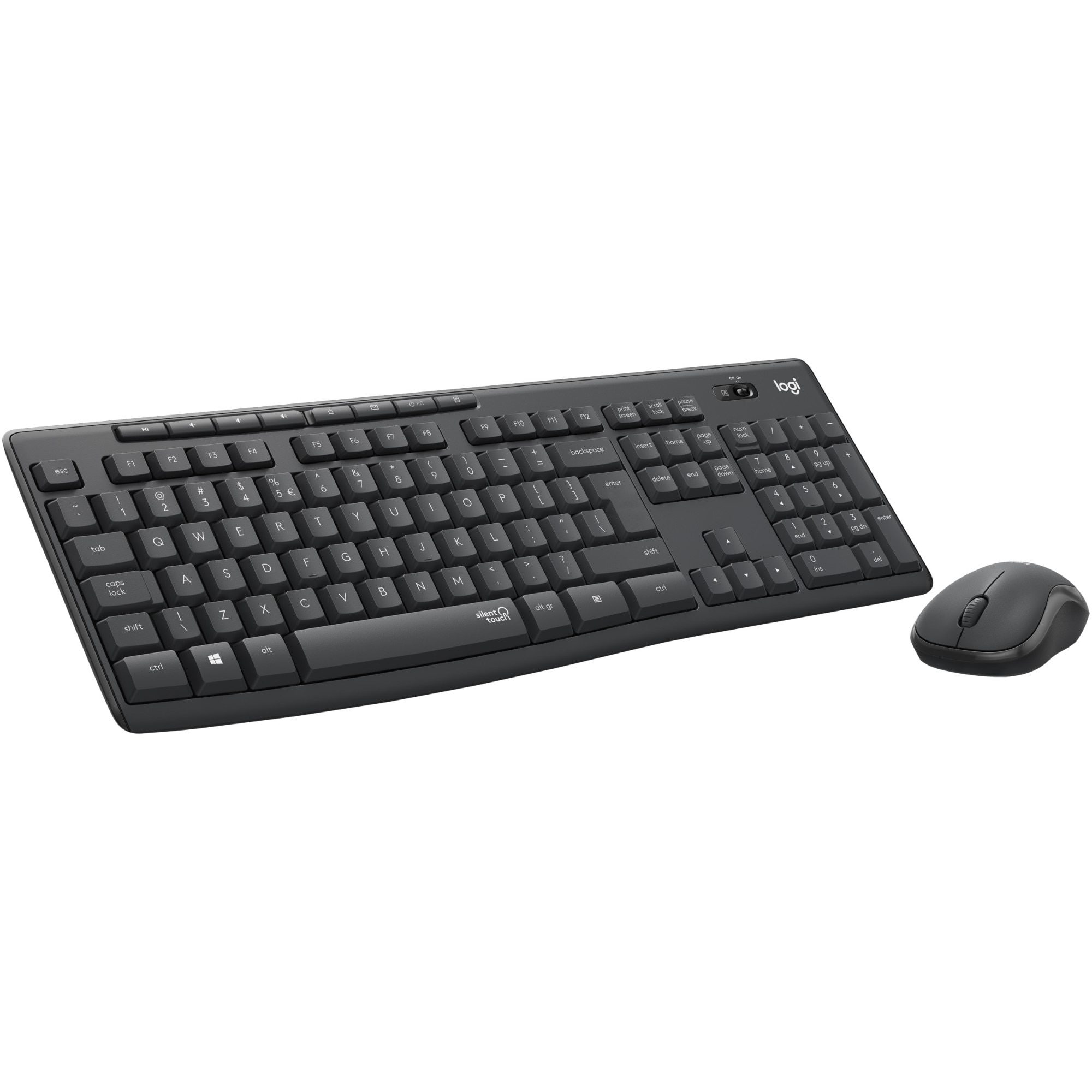 Fotografie Kit wireless tastatura si mouse Logitech MK295 Silent, layout US INTL, Graphite