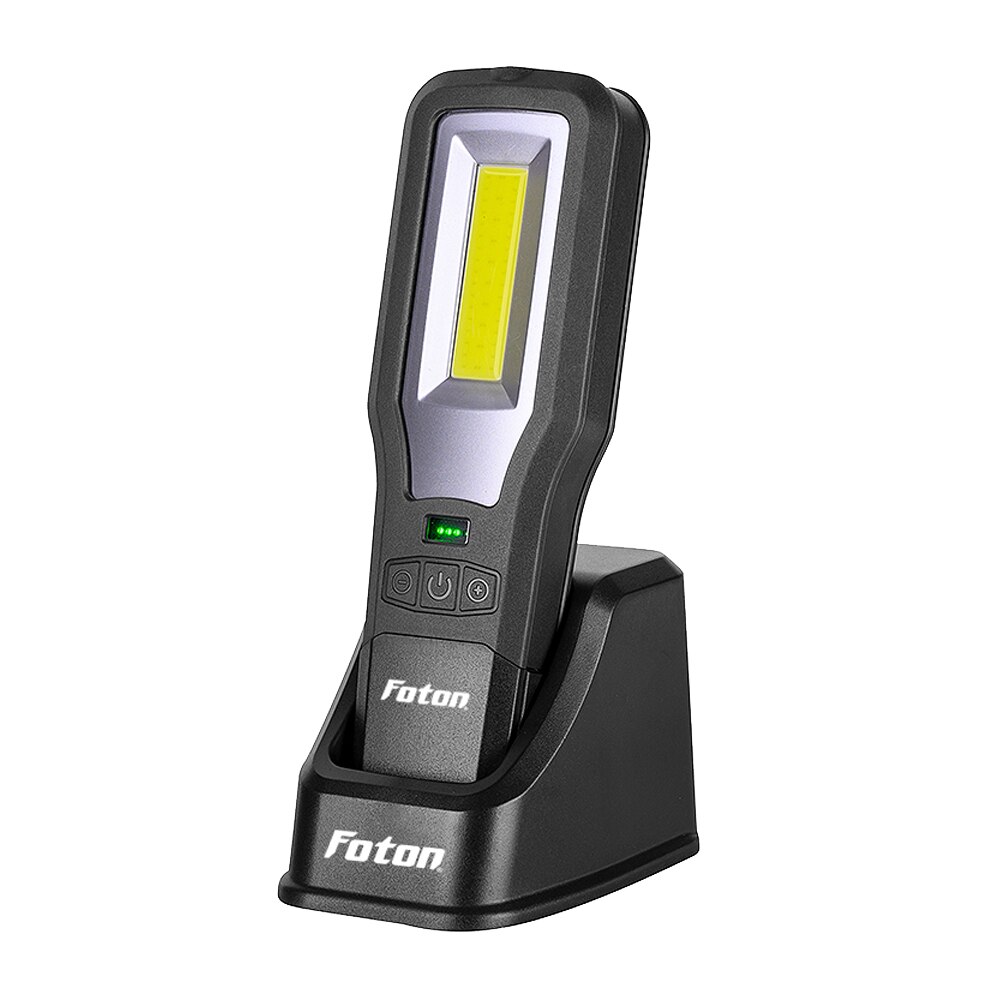 Fotografie Lampa de lucru led pentru auto Foton 6655 , lanterna spot 5W+ lampa lucru frontala 10W , statie incarcare inclusa , IP20 , rotatie 360 grade, magneti puternici