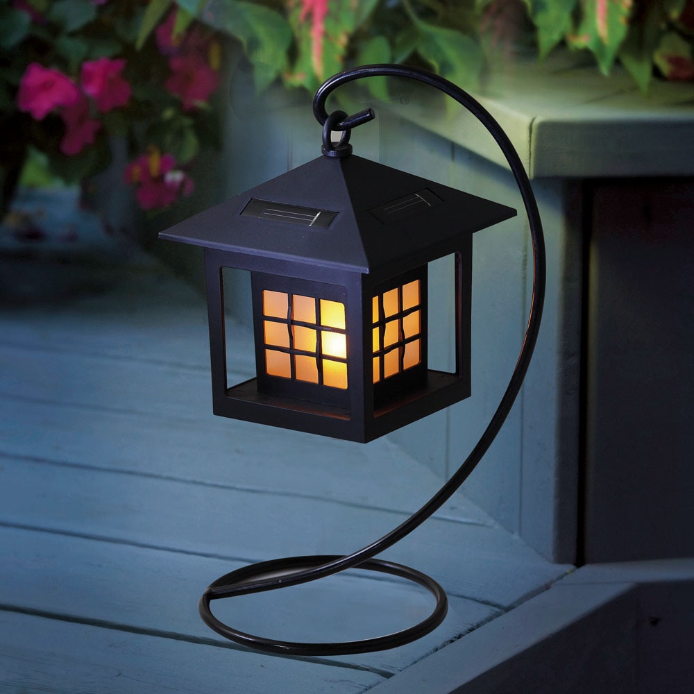 Fotografie Lampa solara Flink, tip felinar, 0.08W, 200mAh, Negru