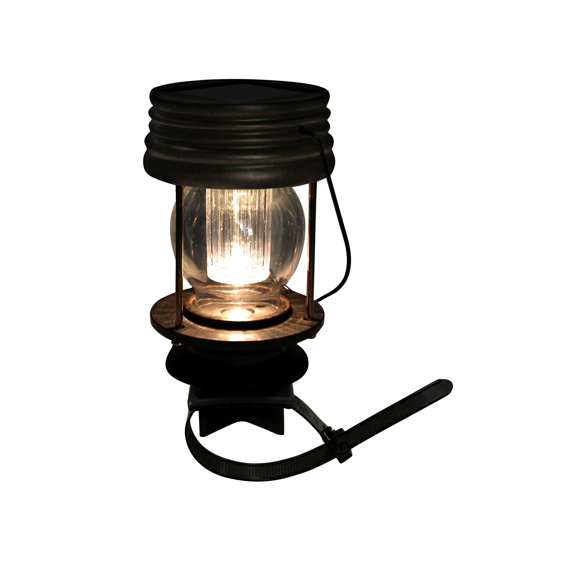 Fotografie Lampa solara LED de exterior Flink Felinar, cu colier de fixare, 600mAh, 17cm