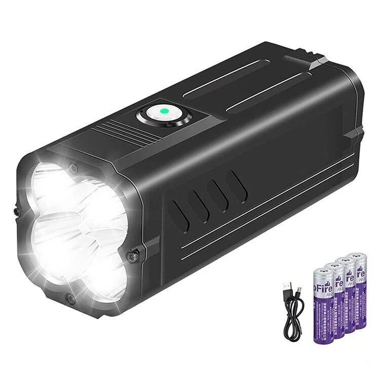 Fotografie Lanterna LED Superfire M20, 72W, 6000 lm, incarcare USB-C, acumulator 10400mAh, IP44, Aluminiu