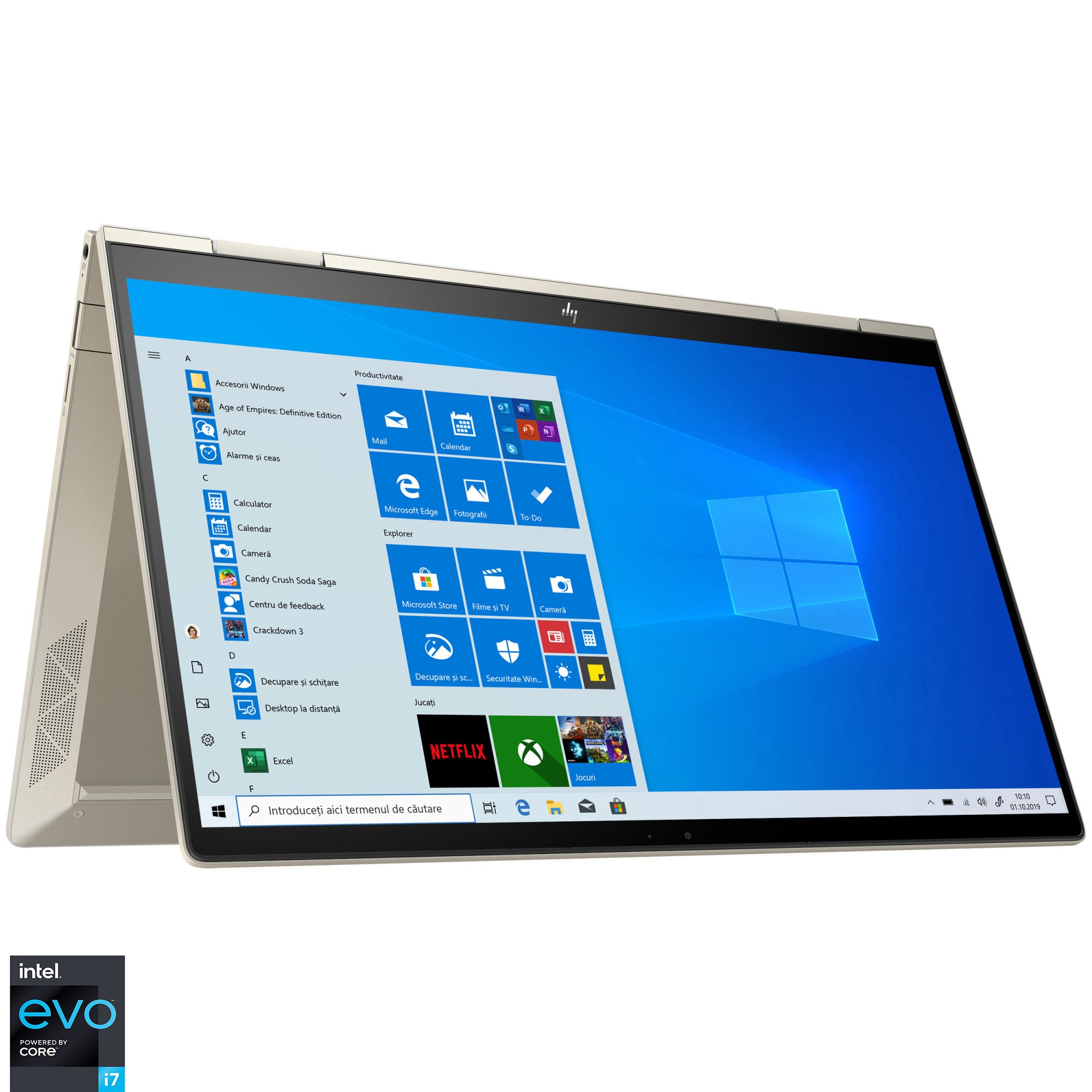 Fotografie Laptop 2 in 1 HP ENVY x360 13-bd0001nn cu procesor Intel® Core™ i7-1165G7, 13.3", Full HD, 16GB, 512GB SSD, Intel® Iris® Xᵉ Graphics, Windows 10 Home, Pale Gold