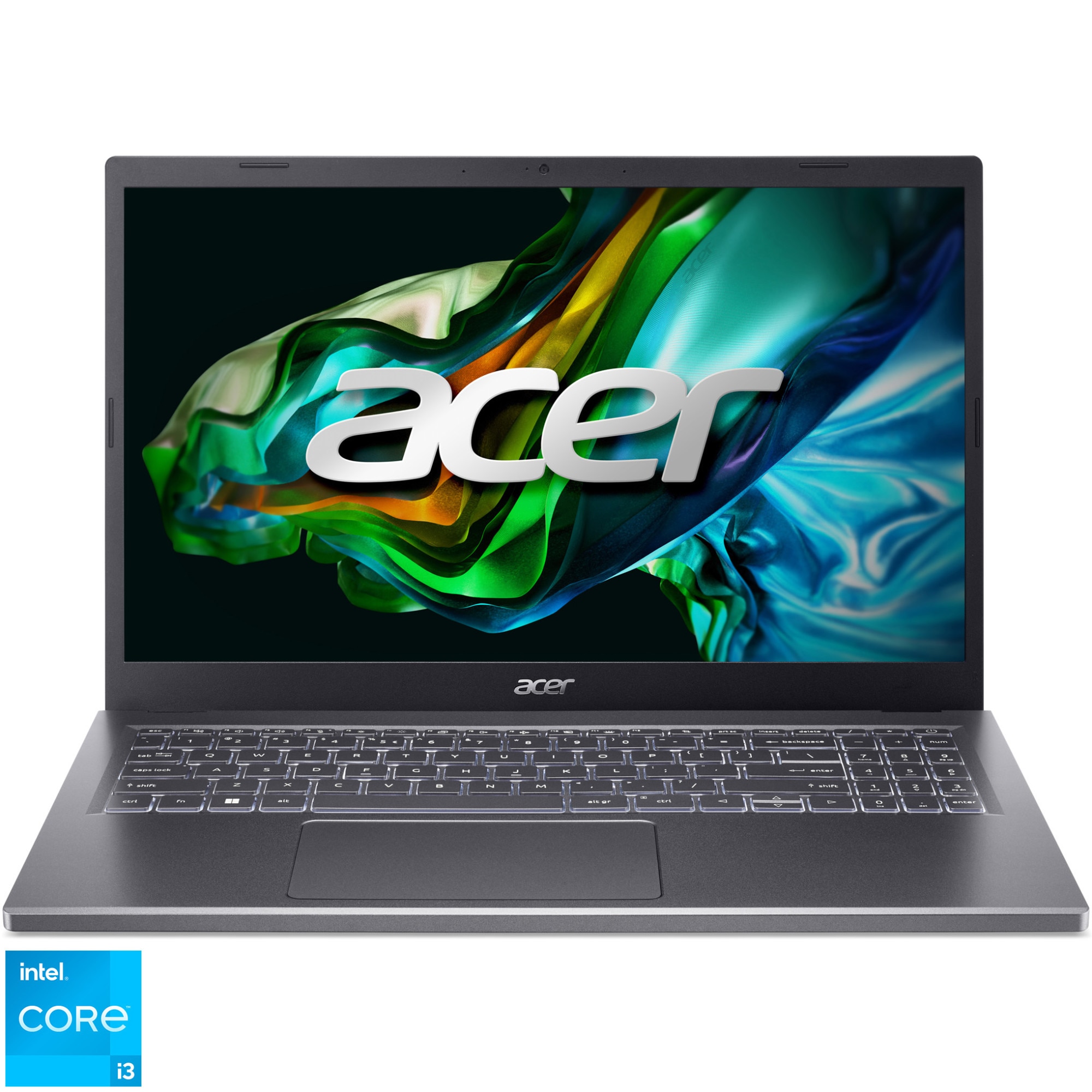 Fotografie Laptop Acer Aspire 5 A515-58M cu procesor Intel® Core™ i3-1315U pana la 4.5 GHz, 15.6", Full HD, IPS, 8GB DDR5, 512GB SSD, Intel® UHD Graphics, No OS, Iron