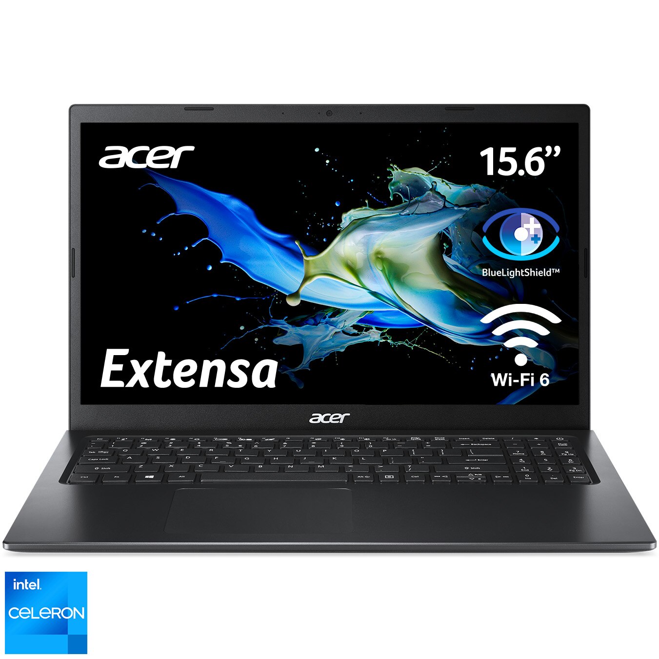 Fotografie Laptop Acer Extensa 15 EX215-32 cu procesor Intel® Celeron® N4500 pana la 2.80 GHz, 15.6'', Full HD, 8GB DDR4, 256GB SSD, Intel® UHD Graphics, No OS, Black