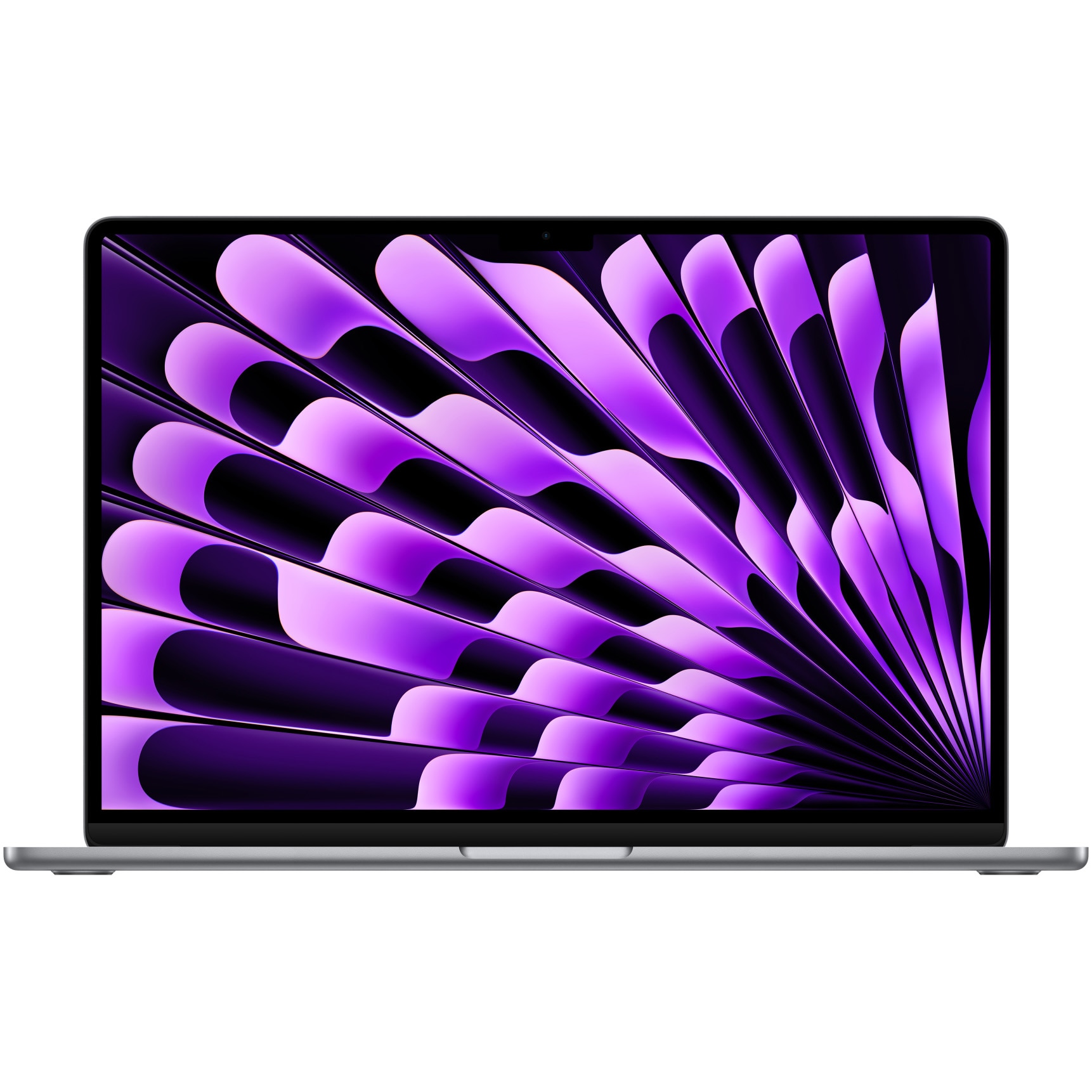 Fotografie Laptop Apple MacBook Air 15" cu procesor Apple M2, 8 nuclee CPU si 10 nuclee GPU, 24GB, 512GB SSD, Space Grey, INT KB