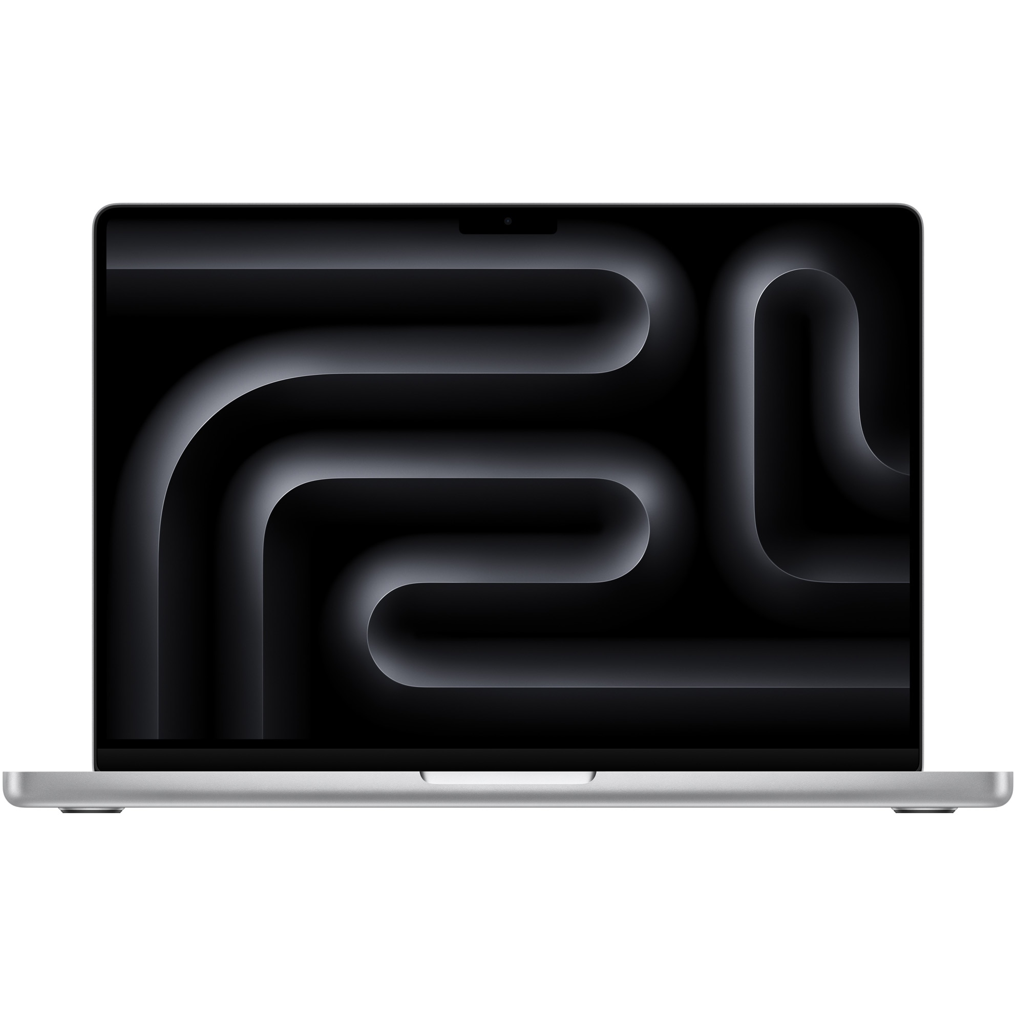 Fotografie Laptop Apple MacBook Pro 14" cu procesor Apple M3, 8 nuclee CPU si 10 nuclee GPU, 16GB, 512GB SSD, Silver, Tastatura Internationala, 96W USB-C