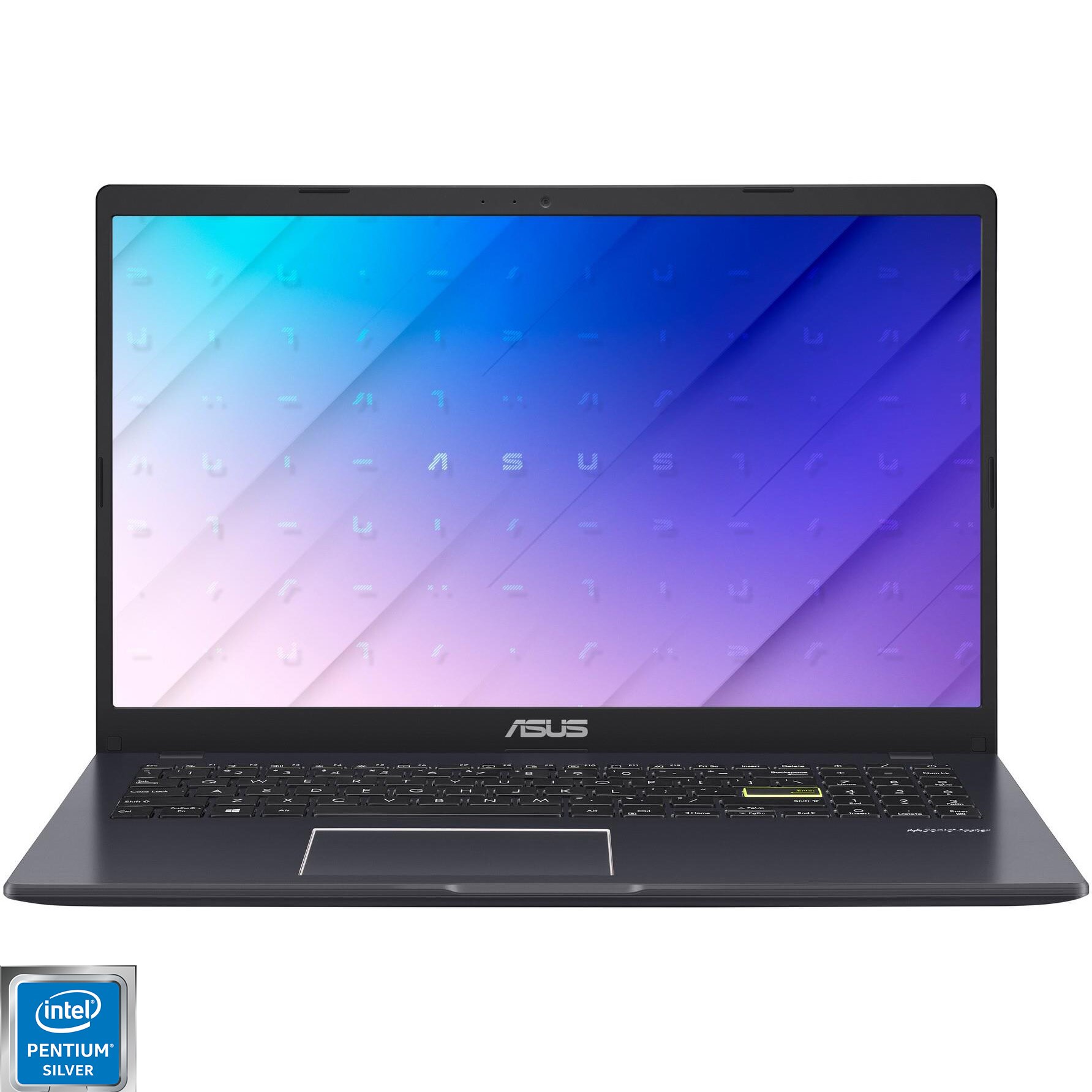 Fotografie Laptop ASUS E510MA cu procesor Intel® Pentium® Silver N5030 pana la 3.10 GHz, 15.6", HD, 8GB, 256GB SSD, Intel® UHD Graphics 605, No OS, Black