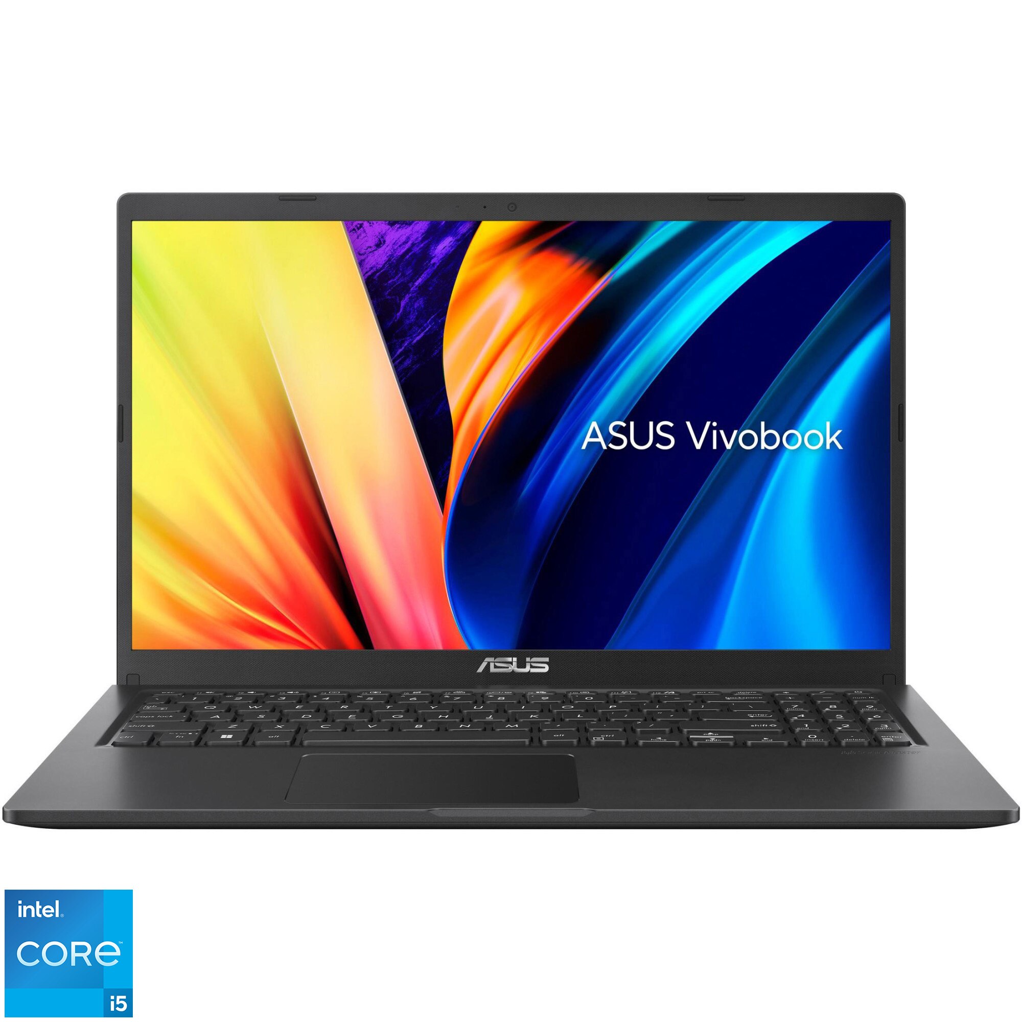 Fotografie Laptop ASUS VivoBook 15 A1500EA cu procesor Intel® Core™ i5-1135G7 pana la 4.20 GHz, 15.6", Full HD, IPS, 8GB, 512GB SSD, Intel® UHD Graphics, No OS, Indie Black