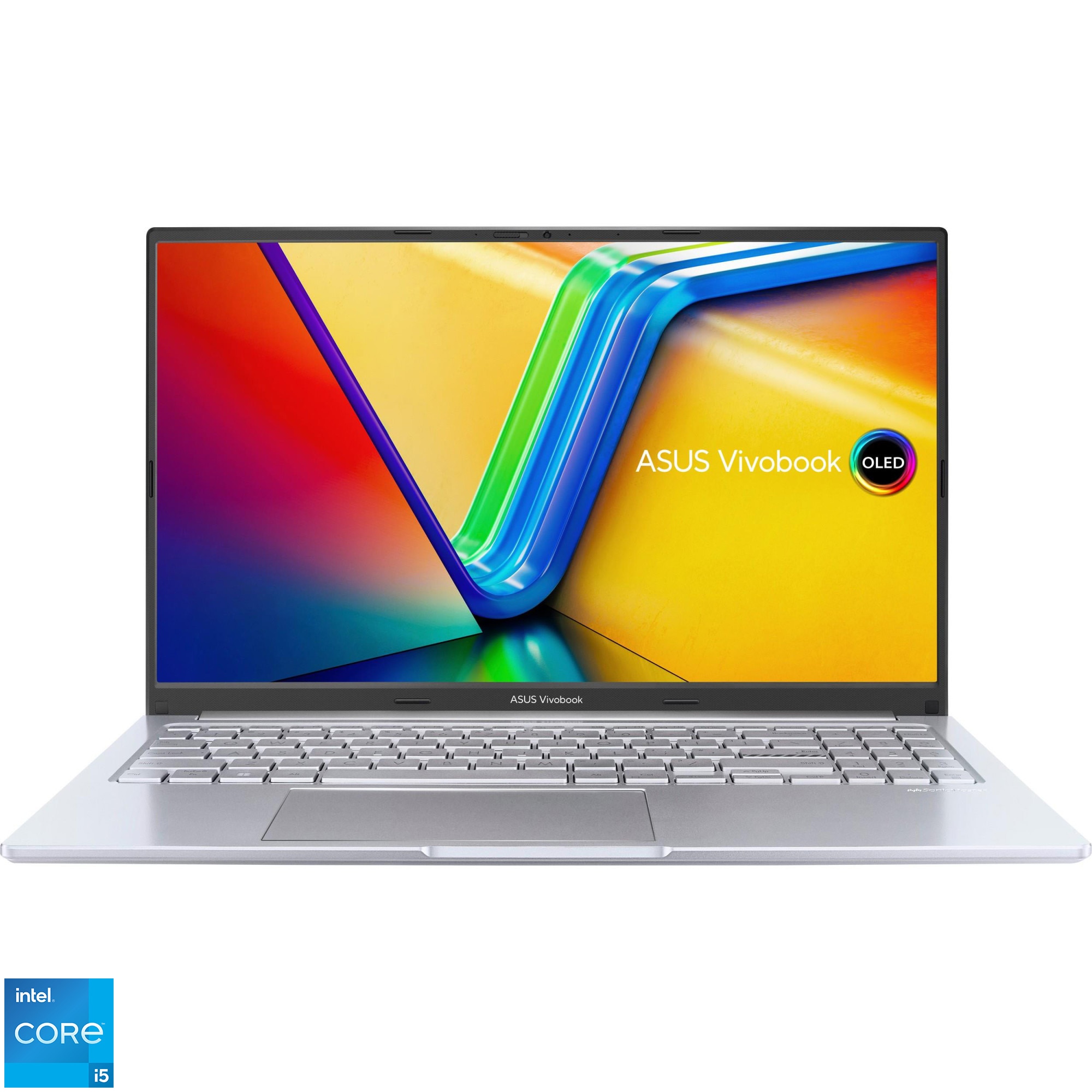 Fotografie Laptop ASUS VivoBook 15 A1505ZA cu procesor Intel® Core™ i5-1235U pana la 4.40 GHz, 15.6", Full HD, OLED, 8GB, 512GB SSD, Intel® UHD Graphics, No OS, Transparent Silver