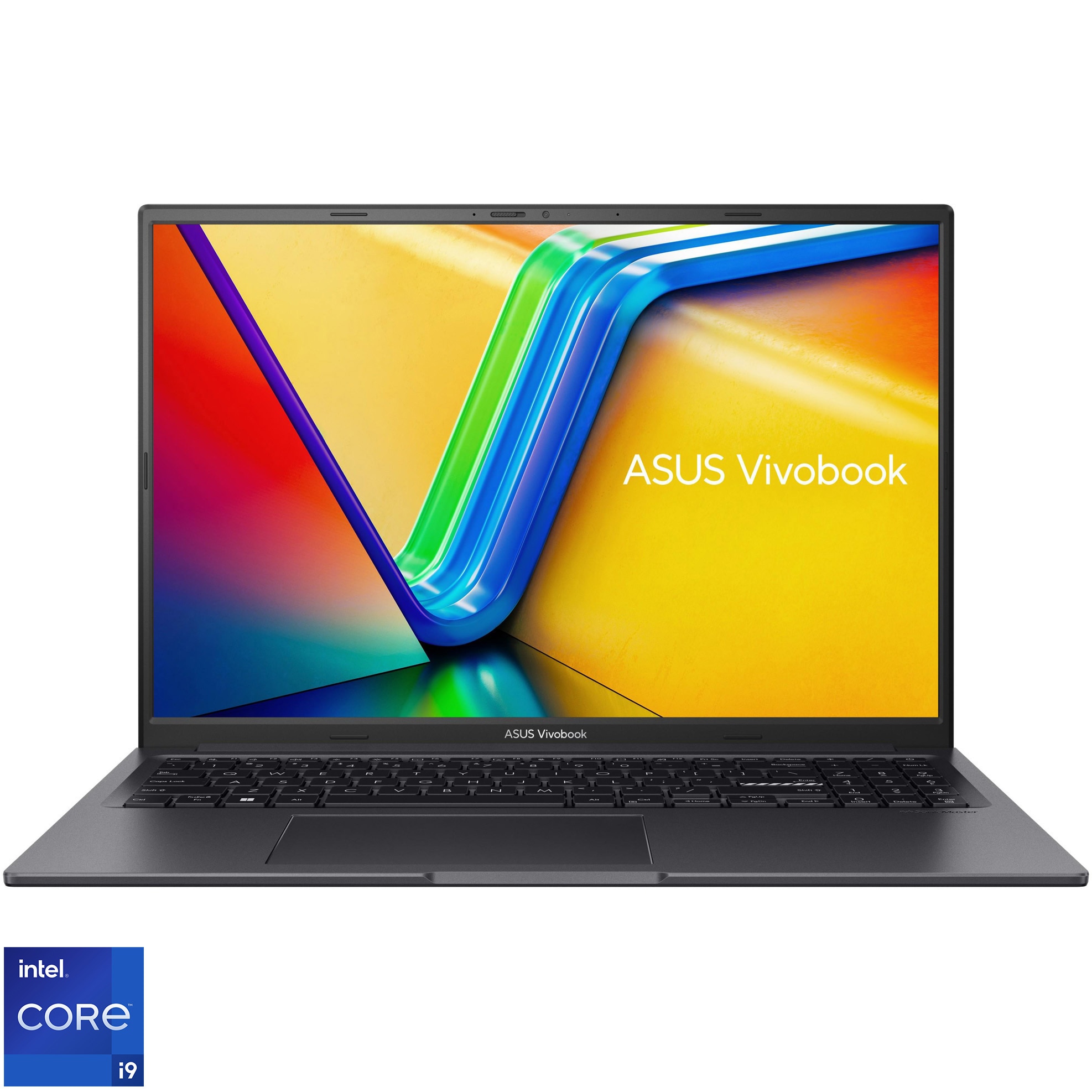 Fotografie Laptop ASUS VivoBook 16X K3605VC cu procesor Intel®Core™ i9-13900H pana la 5.40 GHz, 16", WUXGA, 16GB, 1TB SSD, NVIDIA® Geforce RTX™ 3050 4GB GDDR6, No OS, Indie Black