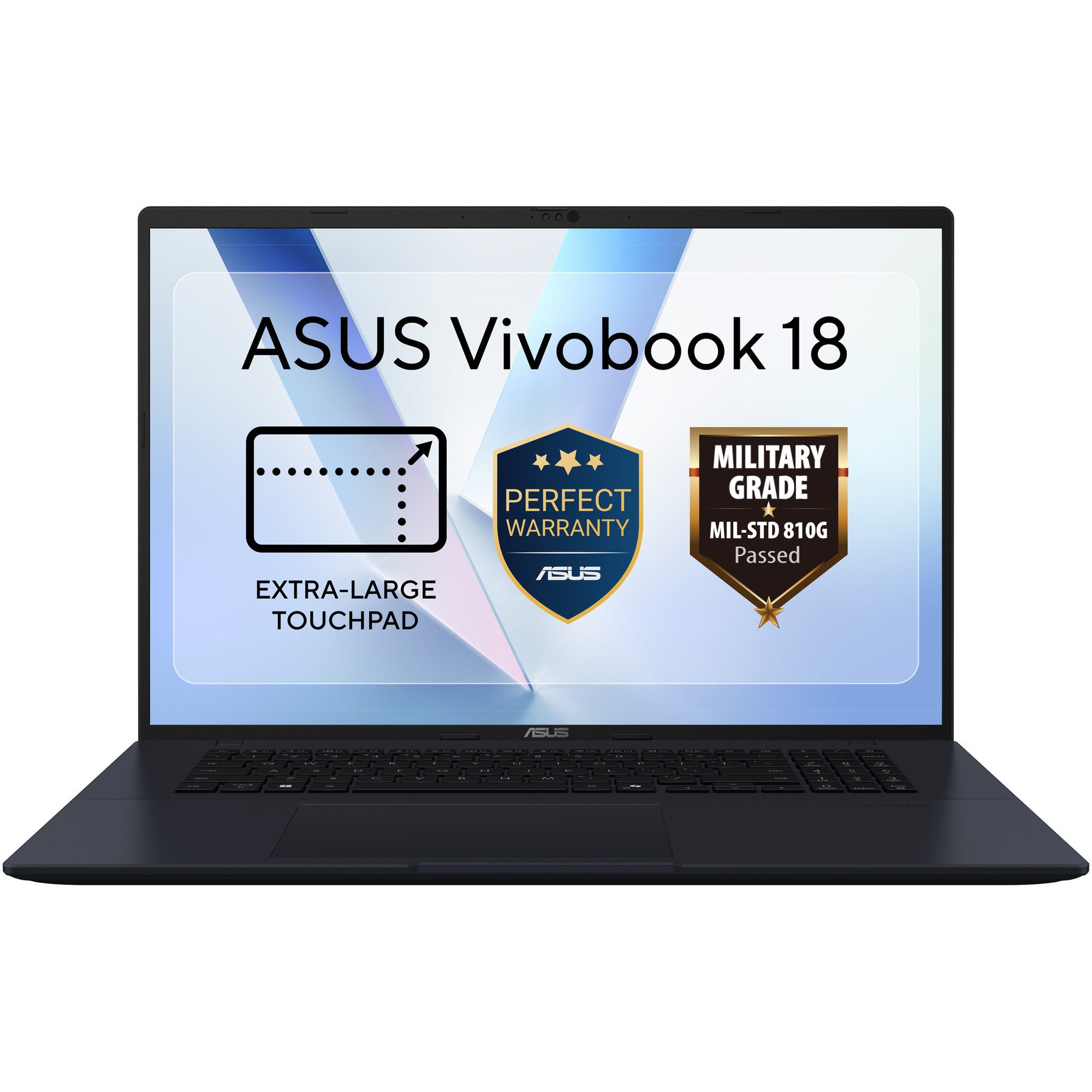 Fotografie Laptop ASUS Vivobook 18 M1807HA cu procesor AMD Ryzen™ 7 260 pana la 5.1GHz, 18'', WUXGA, IPS, 144Hz, 16GB DDR5 RAM, 1TB SSD, AMD Radeon™ 780M, No OS, Quiet Blue