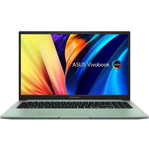 Fotografie Laptop Asus Vivobook S 15 OLED K3502ZA, 15.6 inch 2.8K, Intel Core i7-12700H, 8GB, 1TB SSD, Intel Iris Xe Graphics, Windows 11 Pro, Verde