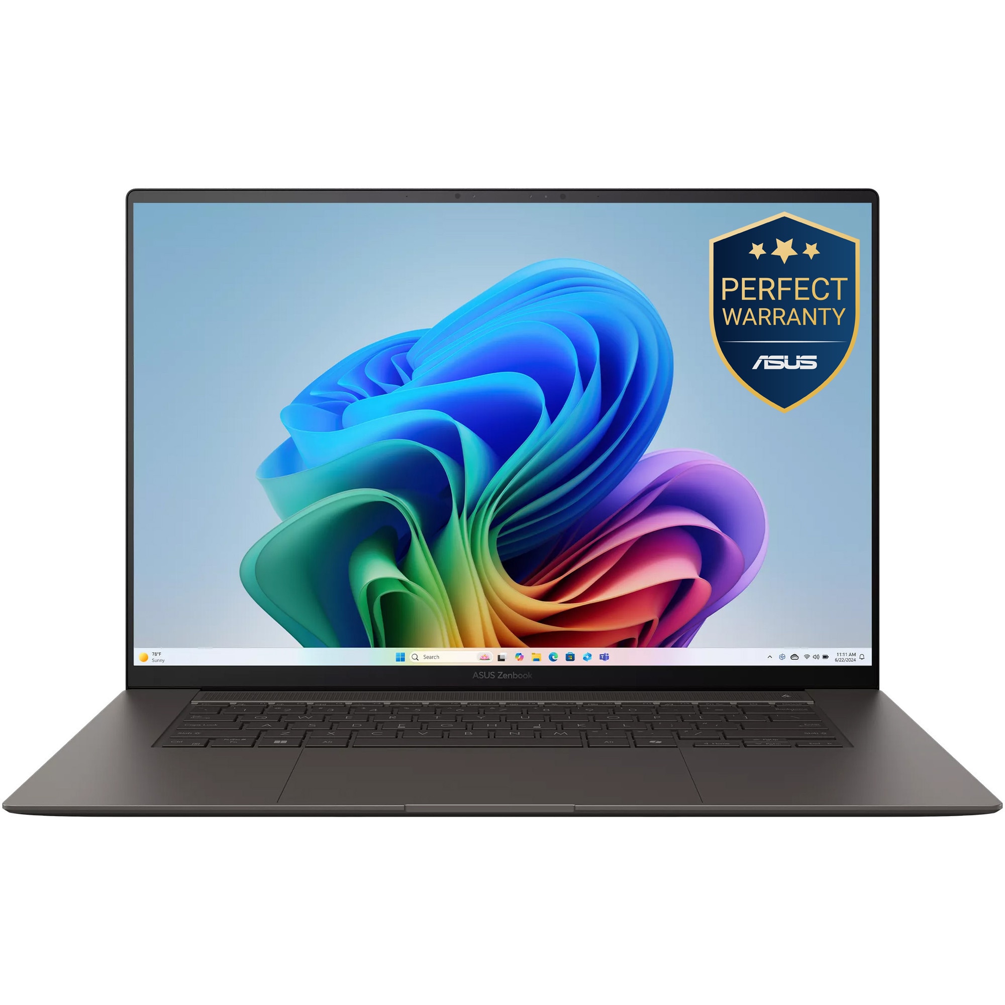 Fotografie Laptop ASUS Zenbook S 16 UM5606GA cu procesor AMD Ryzen™ AI 9 465 pana la 5.0GHz, 16'', 3K, OLED, 120Hz, 32GB DDR5 RAM, 1TB SSD,AMD Radeon™ 880M Graphics, Windows 11 Pro, Antrim Gray, Fara incarcator